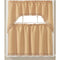 Maggie Kitchen Curtain Set with Macramé Fringes, Gold, Swag Valance 60x36, Tiers 30x36 Inches