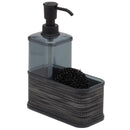 1 of 4:Home Basics Soap Dispenser with Basketweave Sponge Holder, Black, 18.6 oz 