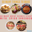 4 of 5:Spigo 2-Piece Multi-Purpose Pulled Meat Shredder Fork Set, Silver, 7.9 Inches 