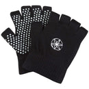 2 of 4:Gaiam Fitness Fingerless Workout Weight Training Yoga Gloves, Black, One Size Fits Most 