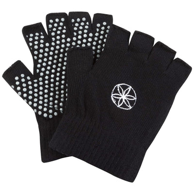 2 of 4:Gaiam Fitness Fingerless Workout Weight Training Yoga Gloves, Black, One Size Fits Most 