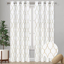 2 of 8:Emilia Geometric Embroidered Room Darkening Grommet Window Panel Curtain, 54x90 Inches 