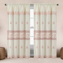 4 of 6:Sufeena Jacquard Macrame Window Curtain Panel with Valance, 55x84 Inches 