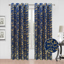 6 of 8:Huston Metallic Foil Grommet Window Curtain Panel, 54x84 Inches 