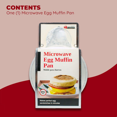 3 of 6:Good Living Microwave Egg Muffin Breakfast Sandwich Pan, Speckled White, 2 Oz 