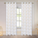 3 of 7:Myra Metallic Foil Streaks Pattern Grommet Window Curtain Panel, 54x84 Inches 