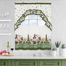 1 of 6:Achim Napa Printed Tier and Swag Kitchen Curtain Set, Green, 57x36 Inches 