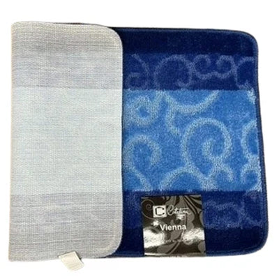 13 of 21:Vienna Scroll Two-Tone Non-Slip Soft Bath Rug, 18x30 Inches 