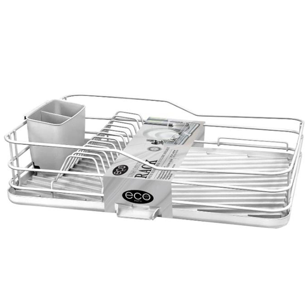 Sterilite 2-Piece Dish Drainer Sink Set, White, 21x14.75x6 Inches