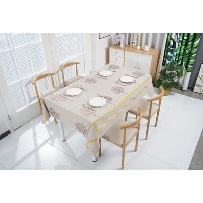 1 of 3:PREMIUS Waterproof PVC Tablecloth, Light Grey-Bronze Trees, 54x12 Inches, Sold by the Foot 