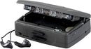 3 of 4:JENSEN Portable Retro Compact Style with AM/FM Radio Cassette Player includes Earbuds, Black 