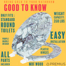 7 of 7:PREMIUS Wood Toilet Seat, Purple Marble, Standard Round, 17 Inches 