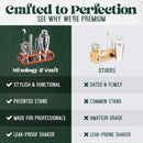 4 of 4:Mixology & Craft Bartender Kit: 10-Piece Bar Tool Set with Mahogany Stand, Silver 