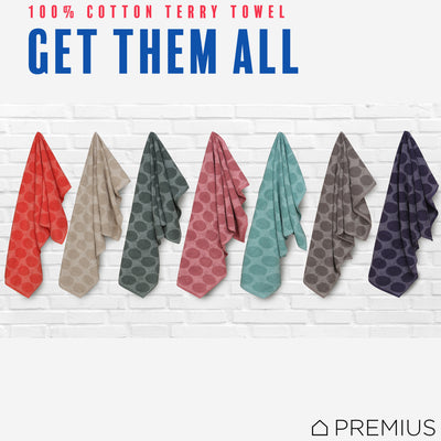 10 of 44:PREMIUS 2 Pack Circles 100% Cotton Yarn Dyed Bath Sheet Towel, 32x64 Inches 