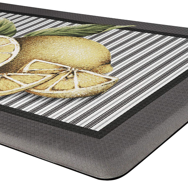 Achim Lemon Drop Decorative Anti-Fatigue Floor Mat, Yellow, 18x30 Inches