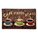 1 of 1:Cup of Coffee Non-Slip Kitchen Mat, Dark Brown, 18x30 Inches 