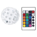 1 of 6:Mighty Power Waterproof Remote Controlled Puck Light with 10 Colorful LEDs 