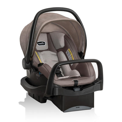2 of 6:Système de voyage modulaire Evenflo Pivot avec siège auto pour bébé LiteMax, couleur beige désert 