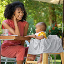 5 of 6:Munchkin 5-in-1 Antimicrobial Nursing Cover for Breastfeeding with Dotted Stripes, Gray 