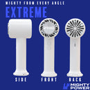 7 of 8:MIGHTY POWER Rechargeable AC Ultra Cooling Handheld Fan, White, 6.5 Inches 