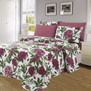 4 of 4:Essentials Bright 4 & 6 Piece Printed Wrinkle-Free Sheet Set, Peony Retreat 