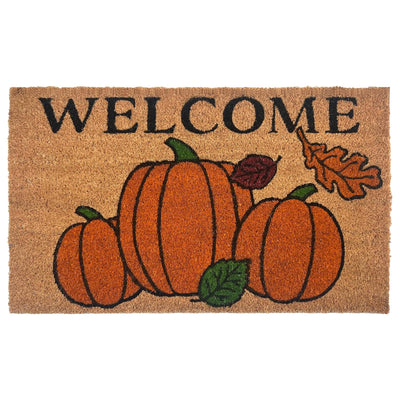 1 of 5:Achim Autumn Foliage Welcome Non-Slip Coir Outdoor Mat, 18x30 Inches 