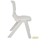 5 of 7:JOON Stackable Plastic Kids Learning Chairs, Light Gray, 20.5x12.75X11 Inches, 2-Pack (Pack of 2) 
