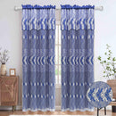 2 of 6:Dana Embroidered Rod Pocket Window Curtain Panel with Attached Valance, 54x84 Inches 