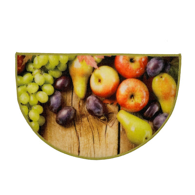 1 of 1:Grapes and Apple Non-Slip Kitchen Mat Slice, 18x28 Inches 