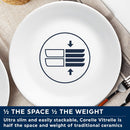 5 of 5:Corelle Vitrelle 12-Piece Glass Dinnerware Set Service for 4, Cobalt Circles 