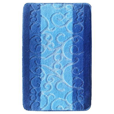 12 of 21:Vienna Scroll Two-Tone Non-Slip Soft Bath Rug, 18x30 Inches 