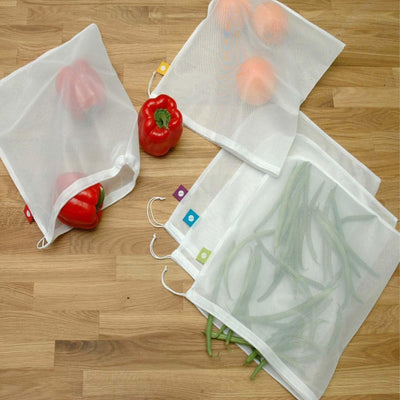 2 of 5:Flip & Tumble Reusable Produce Mesh Bags, Natural, 12x14 Inches 