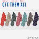 5 of 42:PREMIUS 2 Pack Circles 100% Cotton Yarn Dyed Hand Towel, 16x28 Inches 