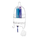 1 of 4:Étagère de douche Home Basics en acier chromé, argent, 26 x 10,5 x 52,7 cm 