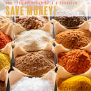 4 of 8:PREMIUS Glass Precision Quantative Spice Dispenser, White, 8.45 Ounces 