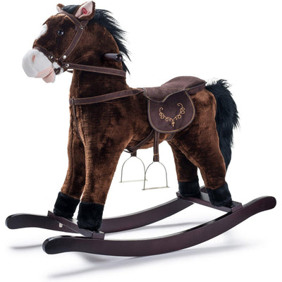 1 of 3:Cheval à bascule JOON, poney, marron foncé 