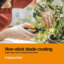 5 of 5:Fiskars Stainless Steel Micro-Tip Rose Pruning Garden Shears, Black-Orange, 6x1.76 Inches 