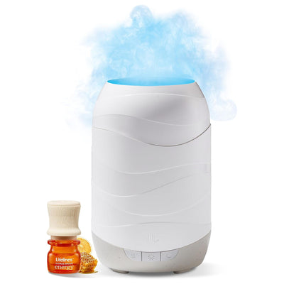 1 of 6:Lifelines Waves Ultrasonic Essential Oil Diffuser with Essential Oil Blend, 200 ml 