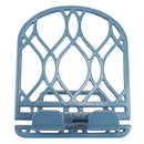 6 of 9:Home Basics Iris Collection Cast Iron Tablet and Cookbook Holder Stand, Slate Blue 