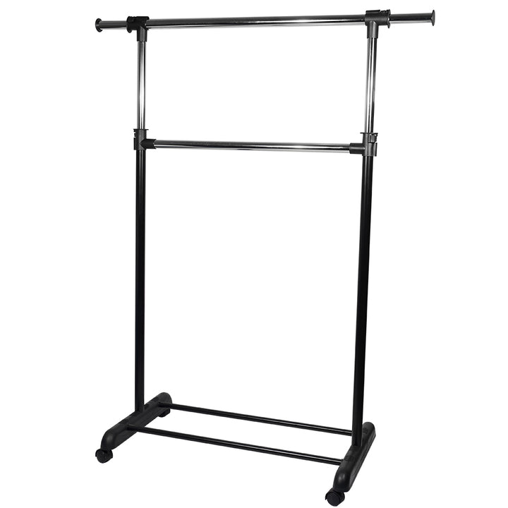 Home Basics 2 Tier Expandable Garment Rack, Black – ShopBobbys