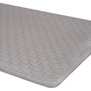 7 of 7:Achim Woven-Embossed Faux-Leather Anti-Fatigue Mat, Grey, 18x30 Inches 