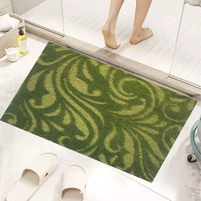 17 of 23:Manchester Scroll Design Non-Slip Soft Bath Rug, 18x30 Inches 