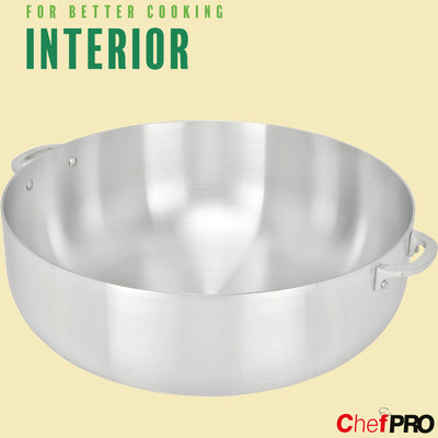 6 of 6:Chef Pro Commercial Grade Aluminum Caldero Stock Pot, Silver, 7.4 Quarts 