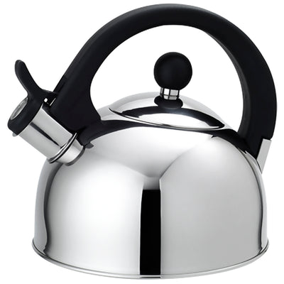 2 of 6:Home Basics Whistling Tea Kettle, Mirror Finish Silver, 2.5 Liter 