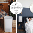 5 of 7:Crane Air Purifier with UV Light and True HEPA Filter, White, 250 Sq Ft Coverage 