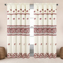 2 of 6:Kaylani Macramé Embroidered Window Curtain Panel with Valance, 55x84 Inches 