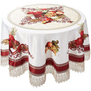 9 of 21:Fruttela Decorative Tablecloth with Macrame Lace Trimming 