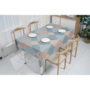 1 of 3:Mantel de PVC impermeable PREMIUS, cajas azul, dorado y rosa, 54 x 12 pulgadas, vendido por pie 