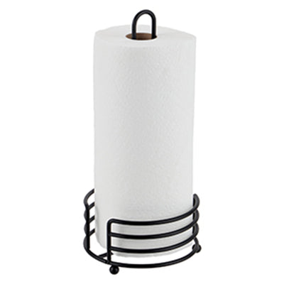 1 of 1:Home Basics Heavyweight Paper Towel Holder, Matte Black, 13.25x6 Inches 