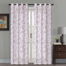 4 of 5:Wessex Printed Floral Faux Linen Grommet Window Panel Curtain, 54x84 Inches 